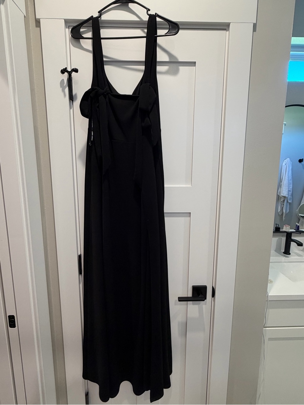 Birdy Grey Alex Black Tie-Shoulder Maxi Dress